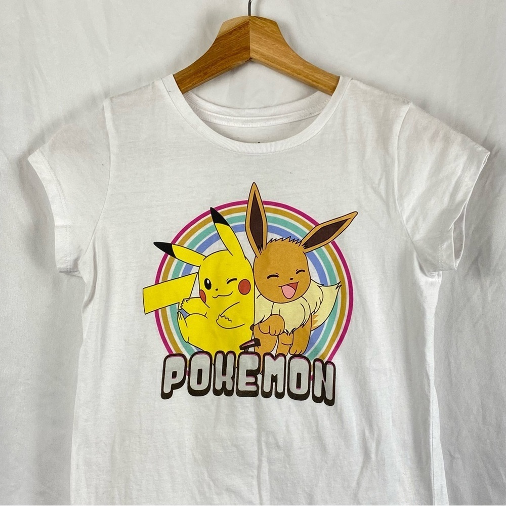 Pokemon Kids White T-Shirt Large 10/12 - Picture 11 of 16